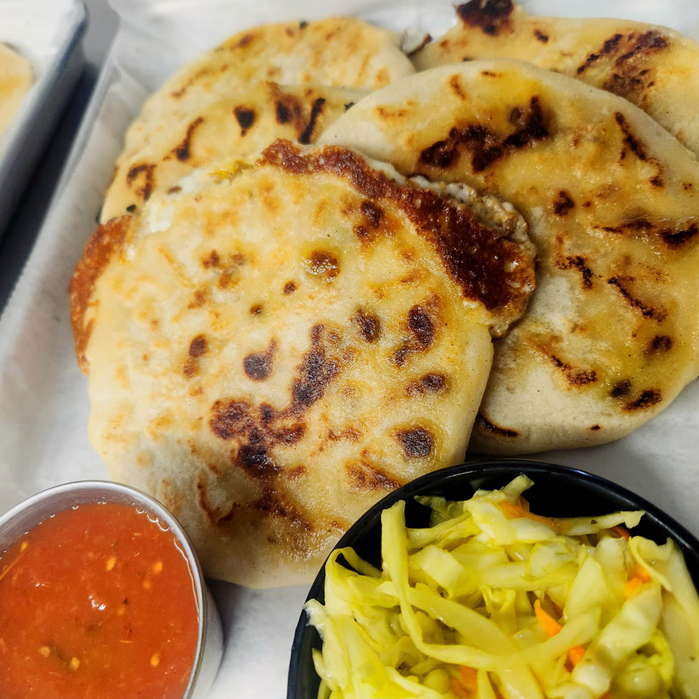 Pupusas with salsa